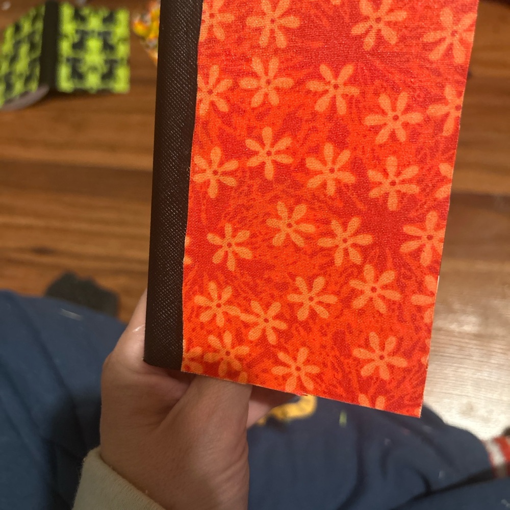 Floral Patterned Journals with Black Spine